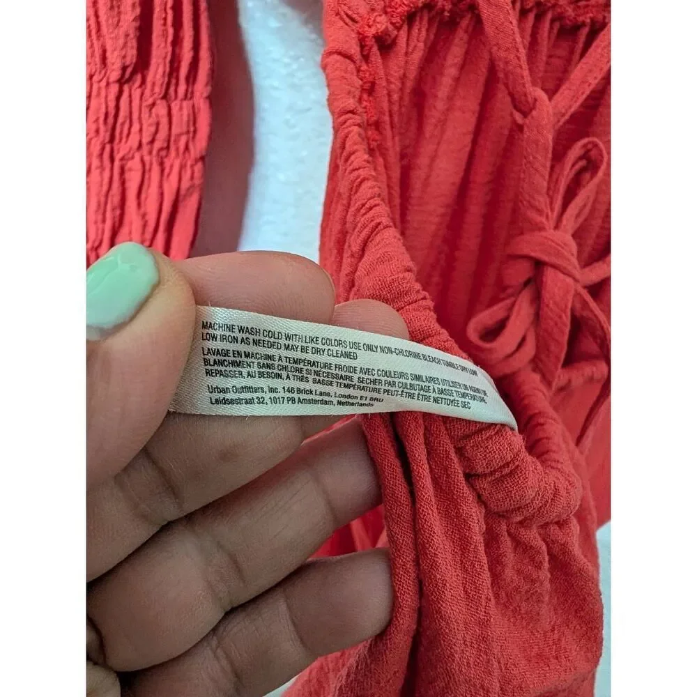 Free people Brandi Romper Smocked Balloon long sleeve open back - Picture 8 of 12